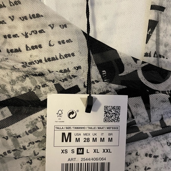 NWT ZARA Newspaper Dress - Picture 6 of 9